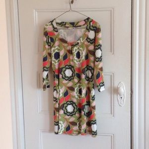 Boden green and blue patterned tunic knit tunic